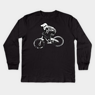 mtb downhill Kids Long Sleeve T-Shirt